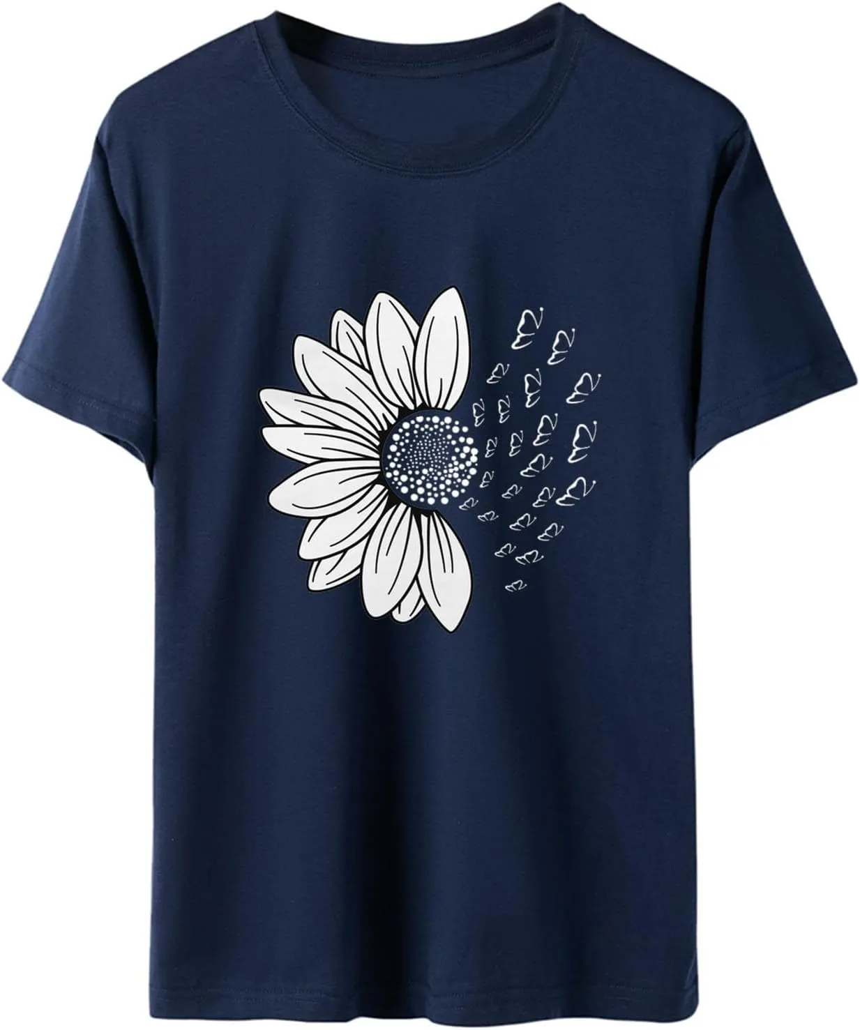 Summer Tops for Women 2025 Trendy Causal Tops Trendy Sunflower Graphic Tees Cute Garden Plant Lover Tshirts