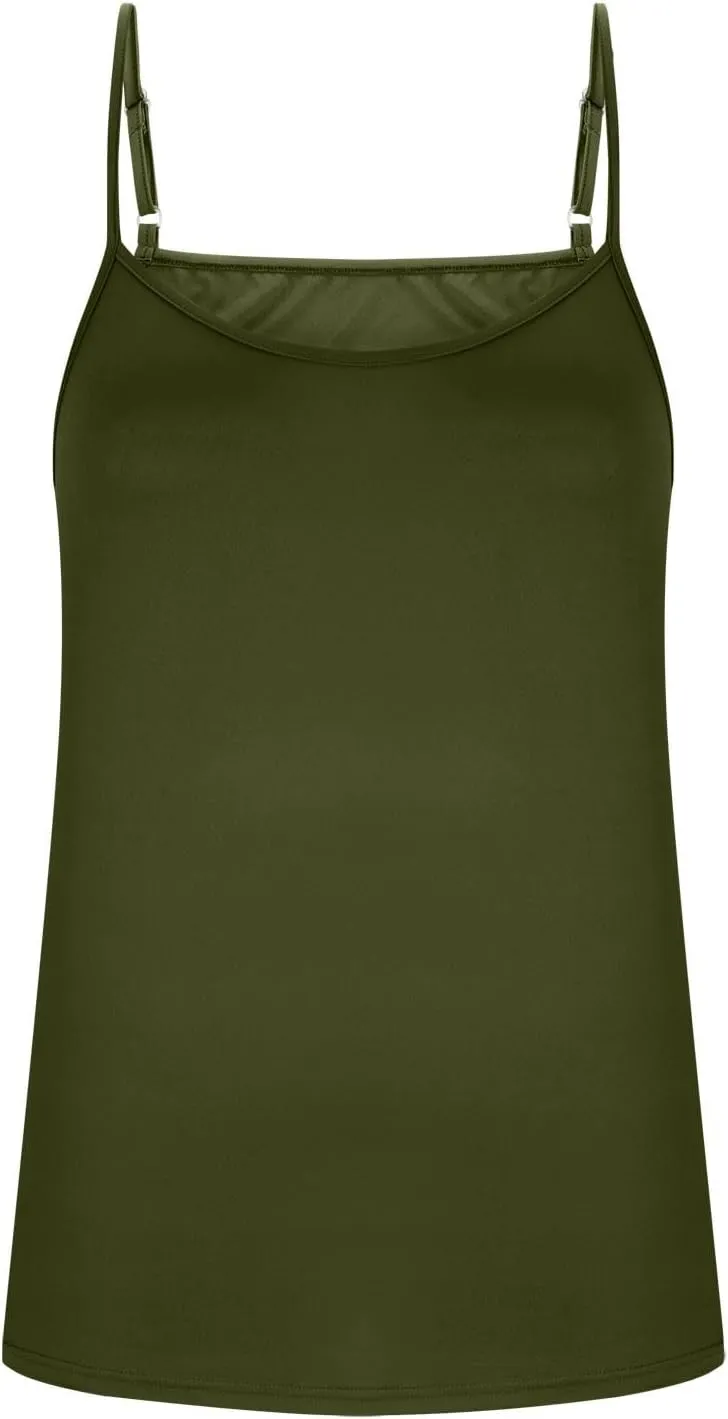 Tank Tops for Women Summer Spaghetti Strap Scoop Neck Sleeveless Camisole Casual Fashion Solid Loose Fit Cami Shirts