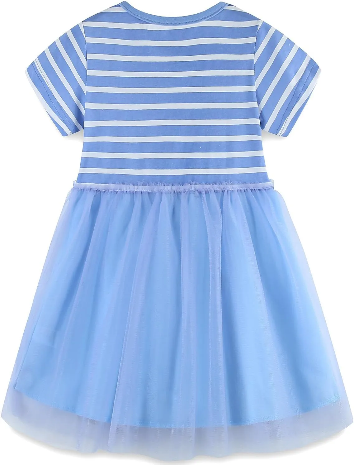 Toddler Girl's Cotton Dress Toddler Girls Summer Dress Clothes Cotton Casual Cartoon Print Short Sleeve Dresses 1-7 Years