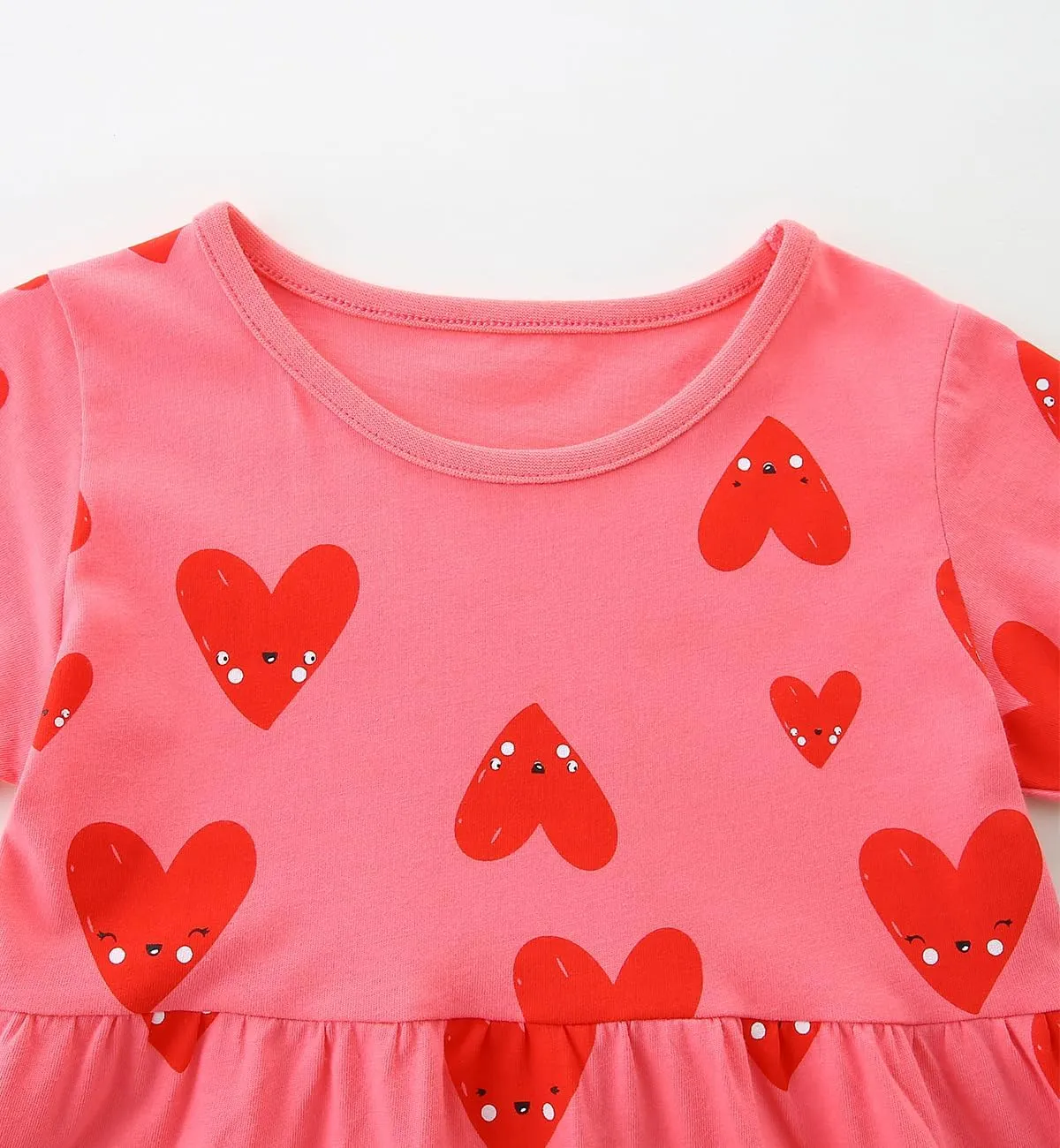 Toddler Girl's Cotton Dress Toddler Girls Summer Dress Clothes Cotton Casual Cartoon Print Short Sleeve Dresses 1-7 Years