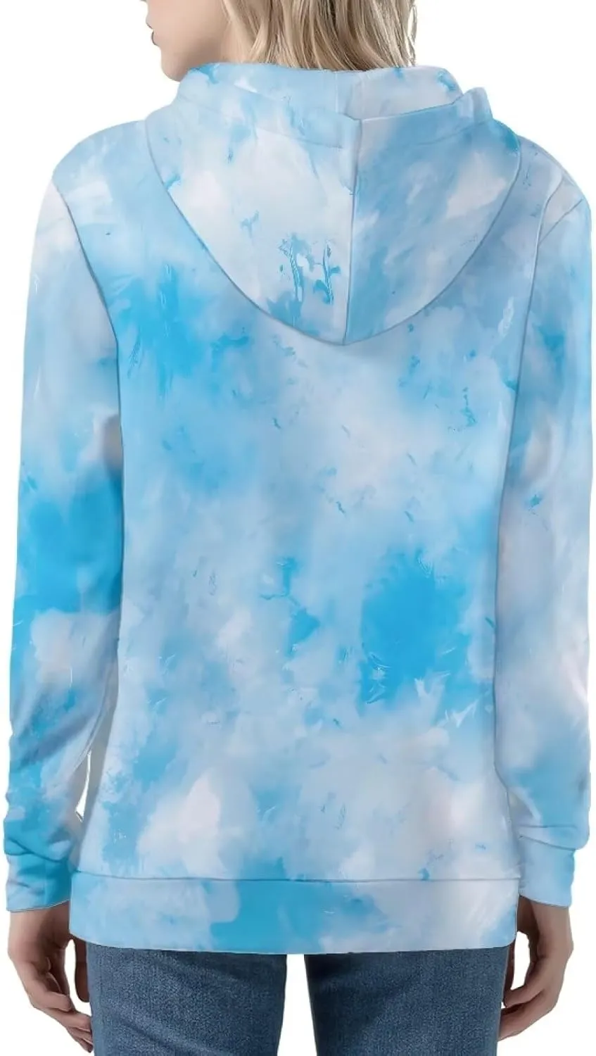 Trendy Womens Zip Up Hoodies Graphic Oversized Sweatshirts Long Sleeve Outfits with Pocket