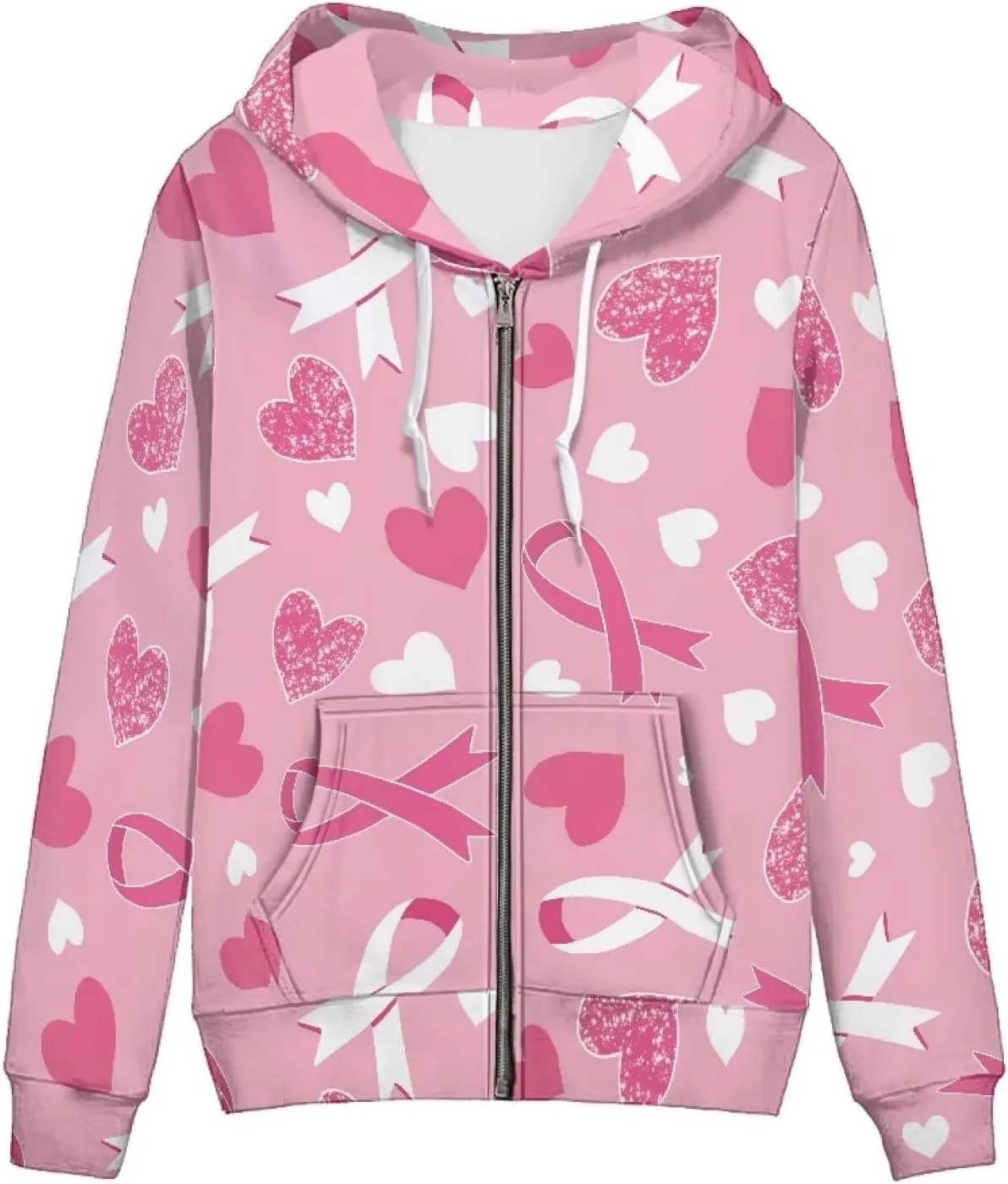 Trendy Womens Zip Up Hoodies Graphic Oversized Sweatshirts Long Sleeve Outfits with Pocket