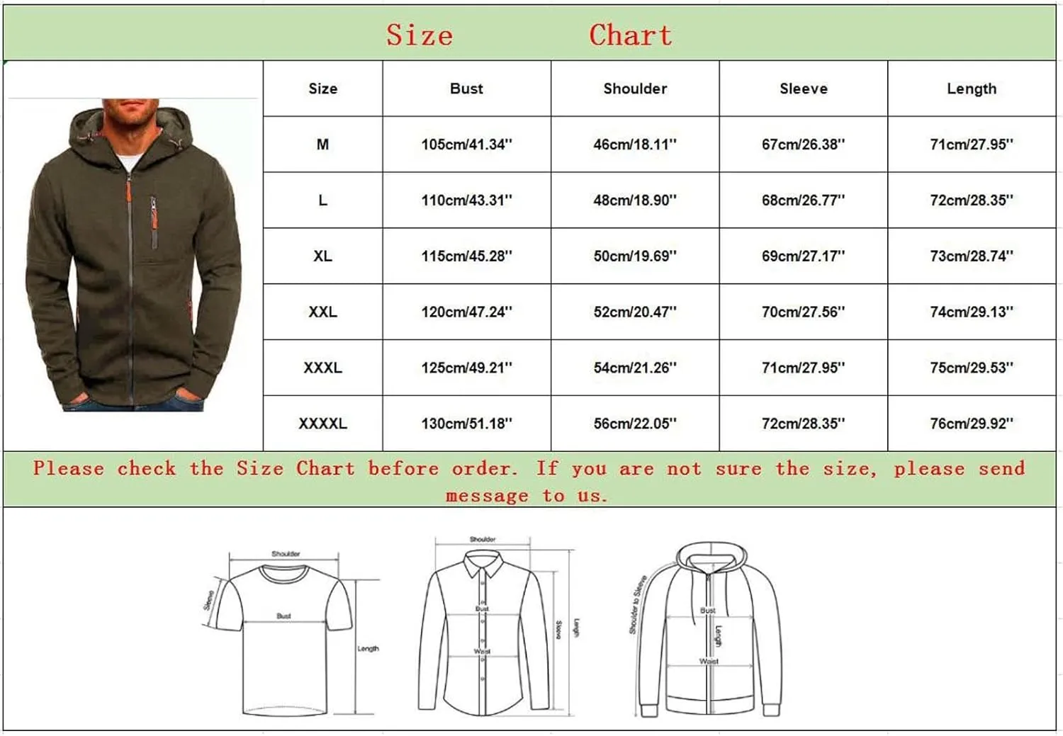 TUQIDEWU Mens Hoodies Zip Up Slim Fit, Hoodies for Men Big and Tall Zipper Fleece Sweatshirts Long Sleeve Sweatshirts Coats