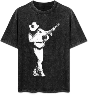 Unisex Vintage Oversized Short Sleeve T Shirts Fashion Drop Shoulder Top