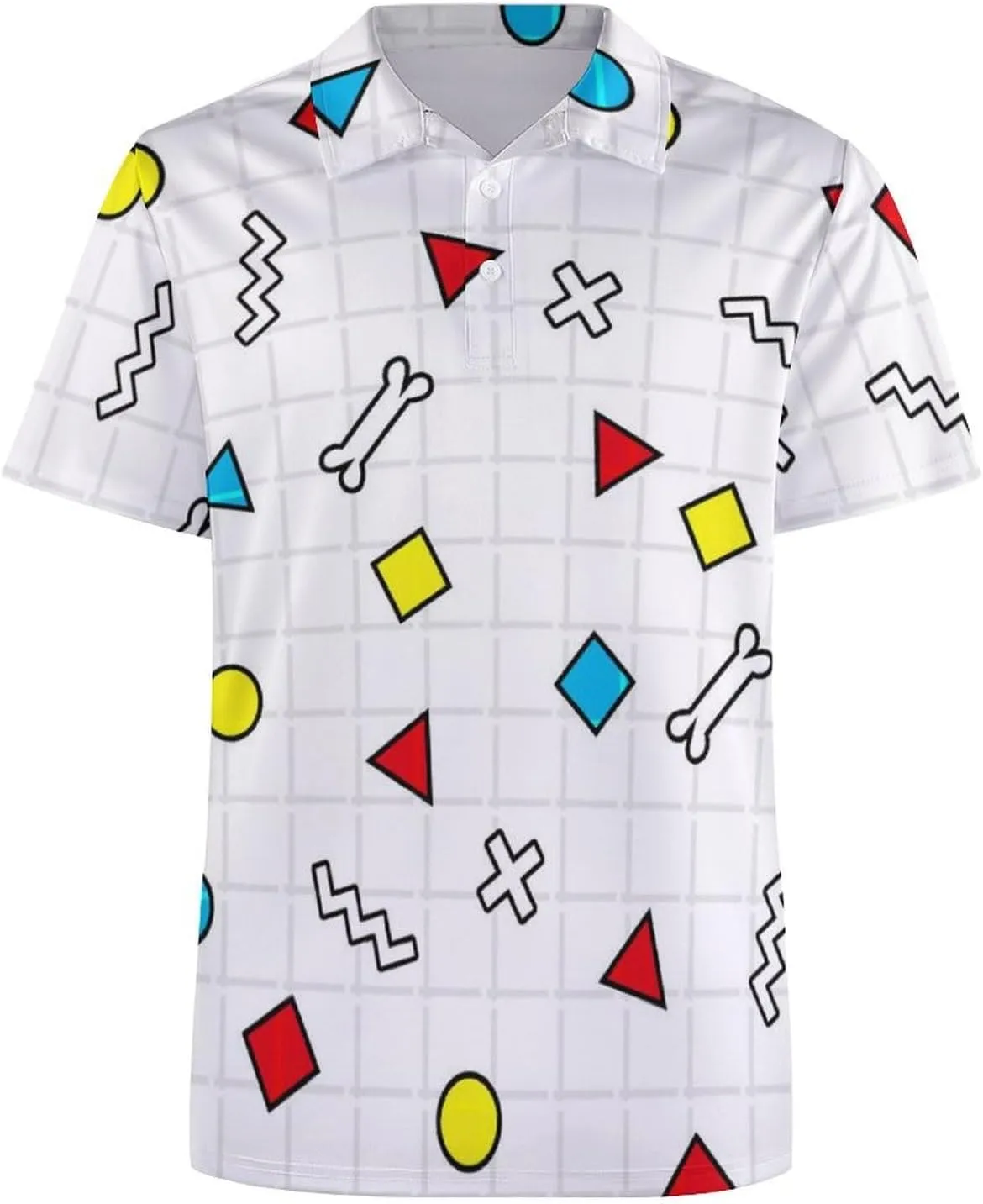UNMUTTON Blue Colorful Butterflies Golf Shirts for Men Polo Shirts Quick-Dry Short Sleeve Athletic T-Shirt Tennis Shirt
