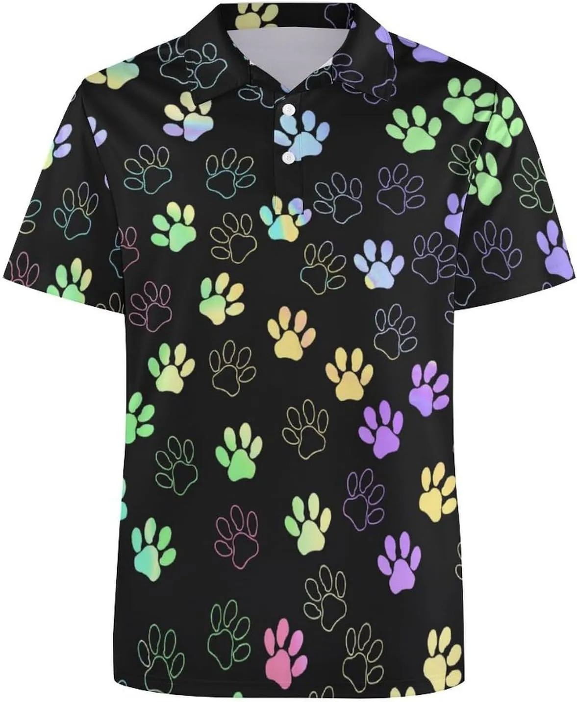 UNMUTTON Blue Colorful Butterflies Golf Shirts for Men Polo Shirts Quick-Dry Short Sleeve Athletic T-Shirt Tennis Shirt