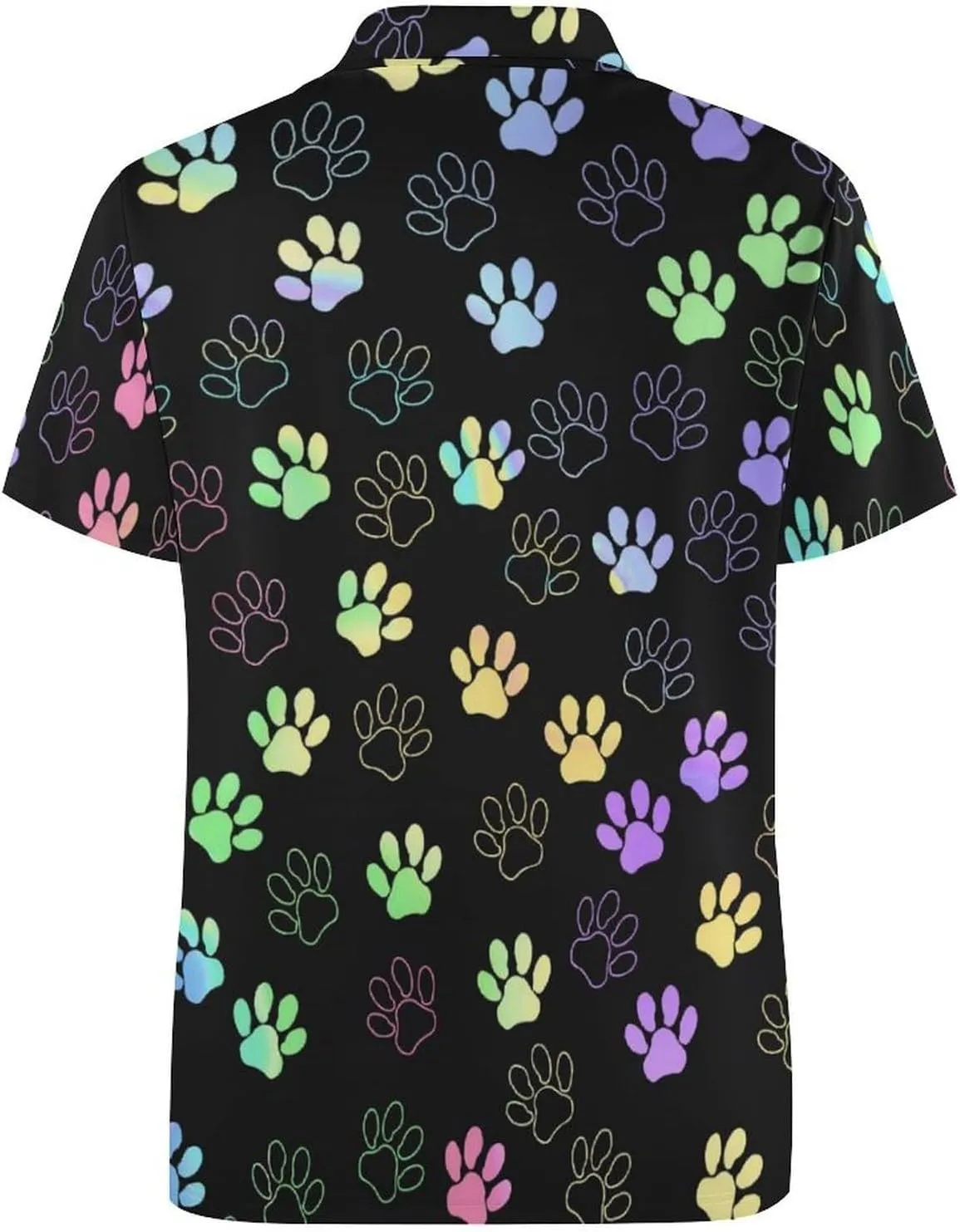 UNMUTTON Blue Colorful Butterflies Golf Shirts for Men Polo Shirts Quick-Dry Short Sleeve Athletic T-Shirt Tennis Shirt