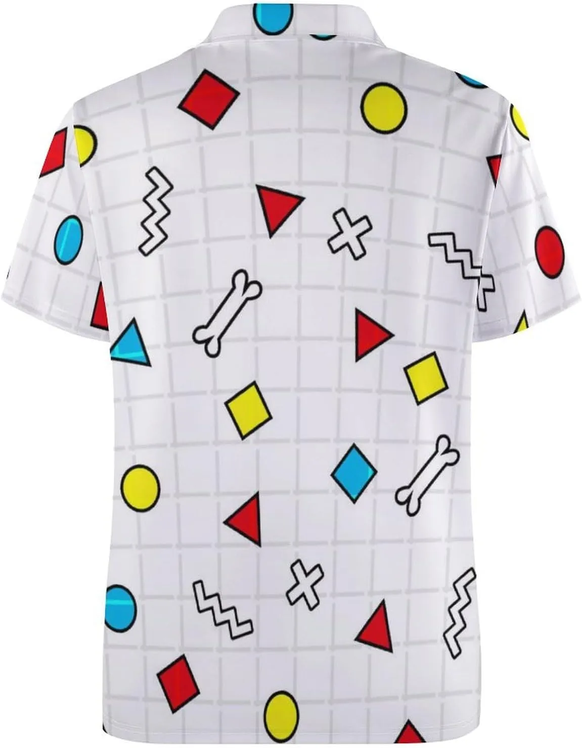 UNMUTTON Blue Colorful Butterflies Golf Shirts for Men Polo Shirts Quick-Dry Short Sleeve Athletic T-Shirt Tennis Shirt