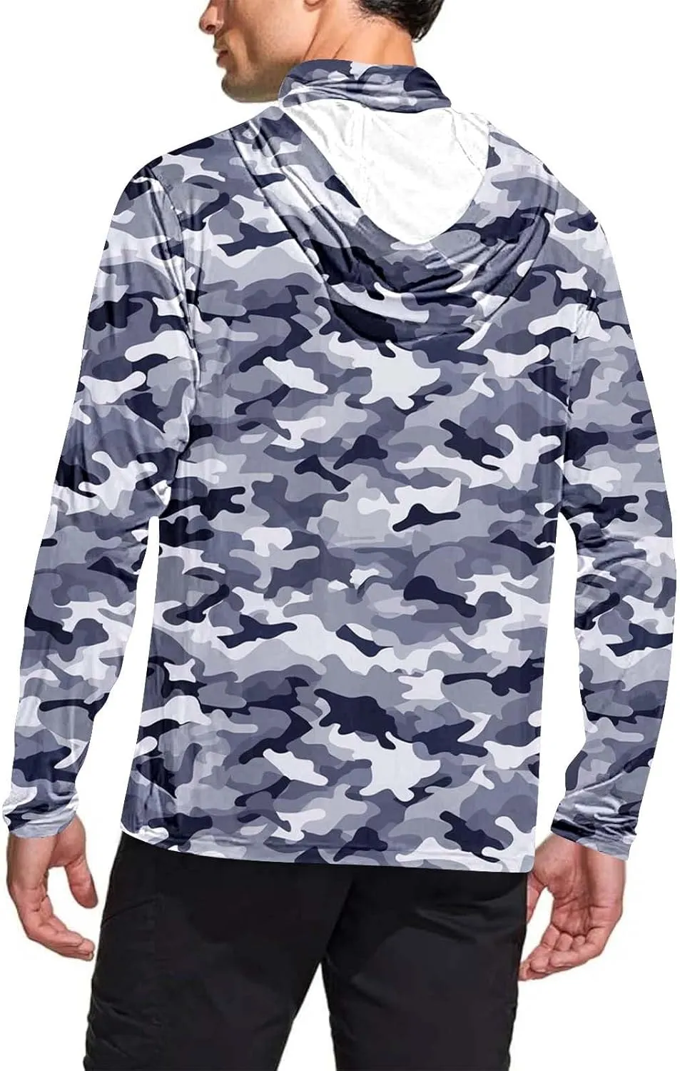 UPF 50  Shirts for Men 2025 Summer Long Sleeve UV Sun Protection Rash Guard Fishing Shirts Sun Hoodies with Face Mask