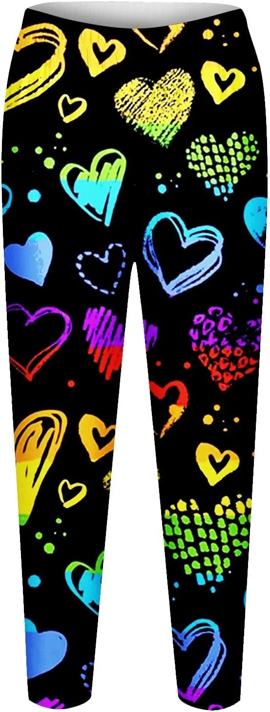 Valentine Leggings for Women Plus Size 2025 Plus Size Valentines Leggings Leggings Heart