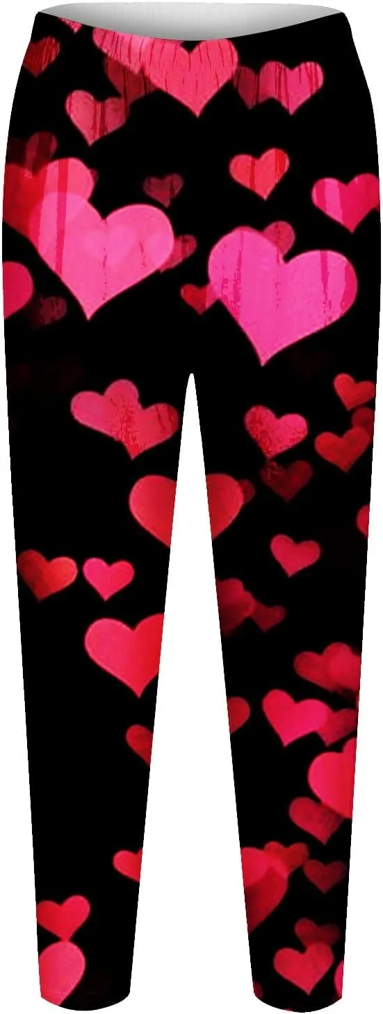 Valentine Leggings for Women Plus Size 2025 Plus Size Valentines Leggings Leggings Heart