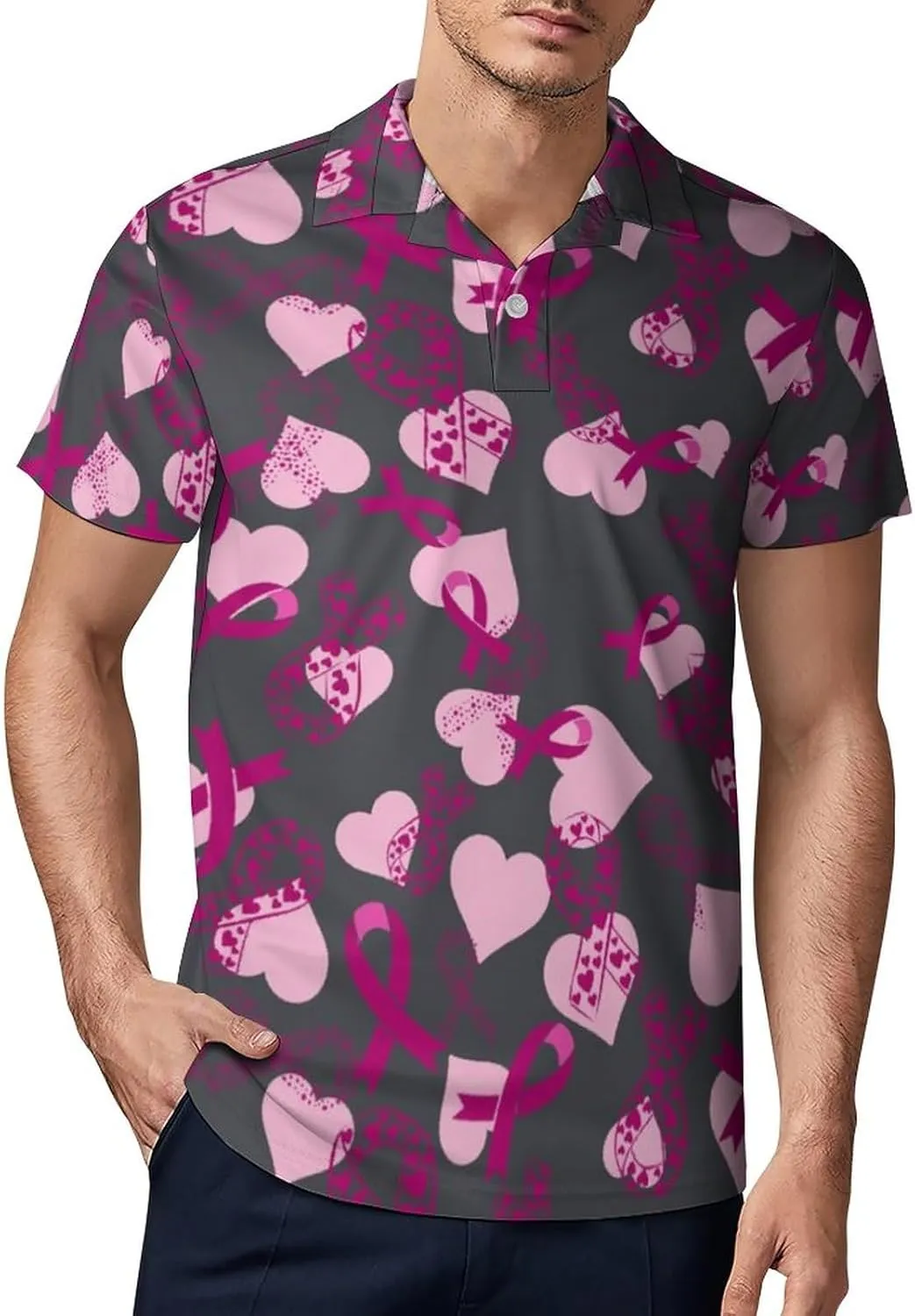 Weed Leaf Golf Shirts for Men Polo Shirts Quick-Dry Short Sleeve Athletic T-Shirt Tennis Collared Shirt