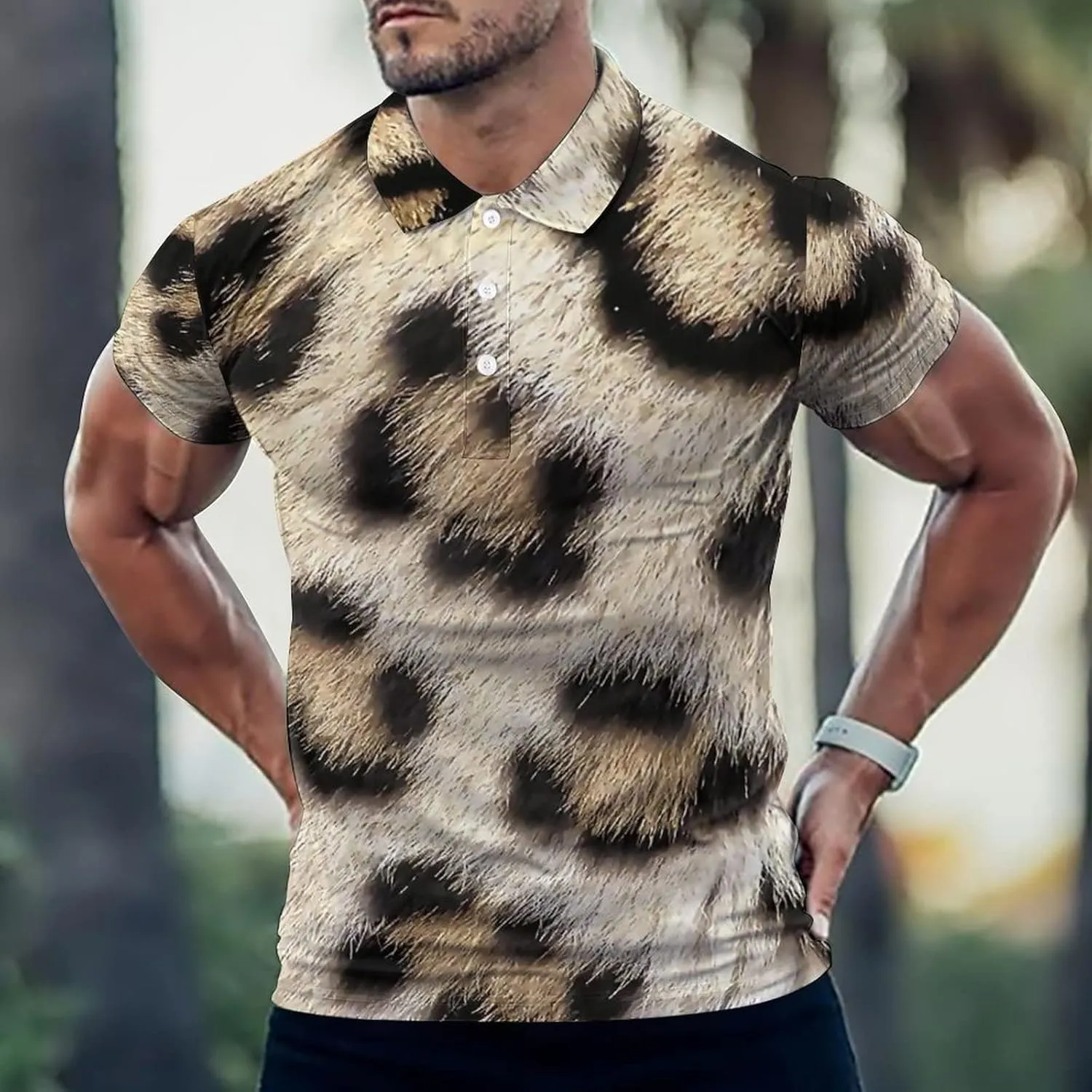 Weed Leaf Golf Shirts for Men Polo Shirts Quick-Dry Short Sleeve Athletic T-Shirt Tennis Collared Shirt