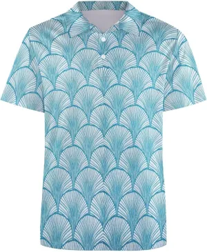 Weed Leaf Golf Shirts for Men Polo Shirts Quick-Dry Short Sleeve Athletic T-Shirt Tennis Collared Shirt