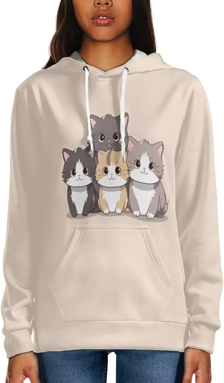 WELLFLYHOM Womens Sweatshirts Pullover Hoodies Teens Sportwear Fall Tops