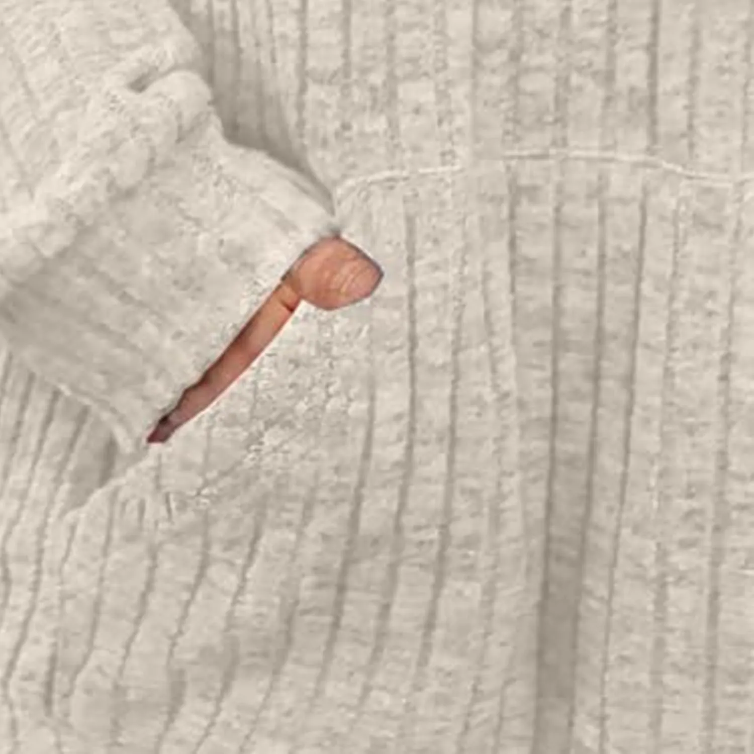 Winter Striped Hooides for Women Casual Loose Solid Hooded Long Sleeve Knitted Textured T Shirts Loose Thick Sweater