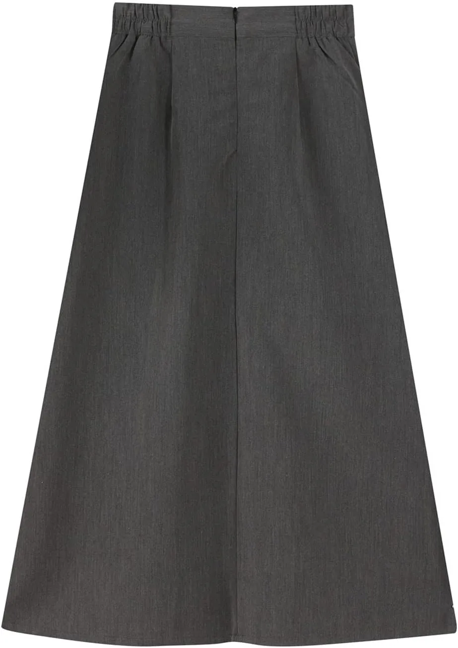 Women Girls Long High Waist Plain Pleated Skirt Skater Tennis School Uniform A-line Midi Skirts