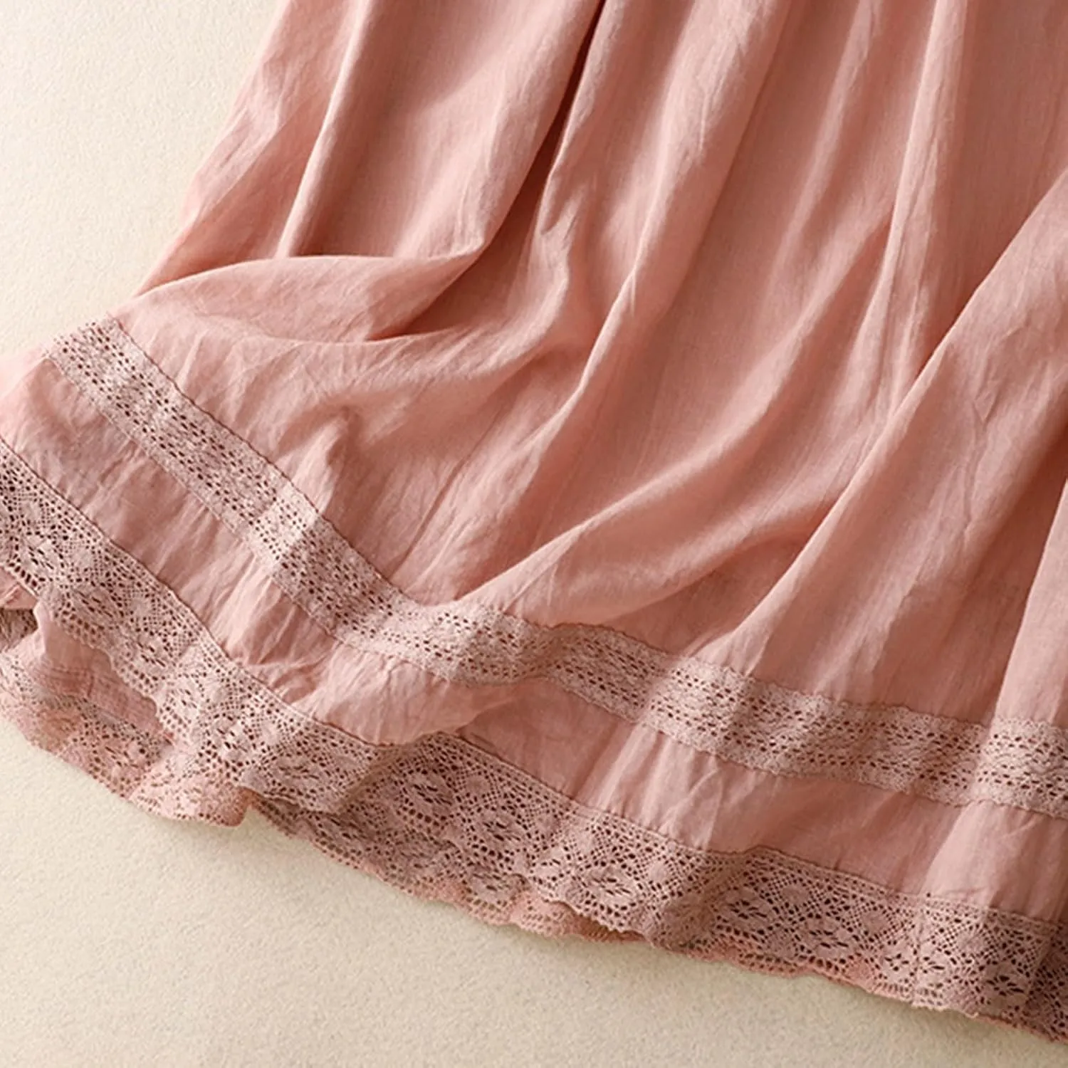 Womens Cotton Linen Skirts Summer Flowy Skirts Elastic High Waist Long Skirts Casual Vacation Outfits A Line Skirts