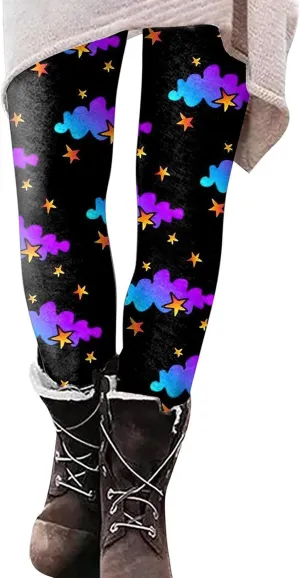 Womens Halloween Leggings with Pockets Womens Pumpkin Workout Leggings Womens Leggings with Pocket Womens Leggings