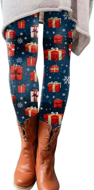 Women's Leggings Christmas Flare Leggings Women's Yoga Pants Butt Scrunch Leggings Hot Pink Leggings for Women