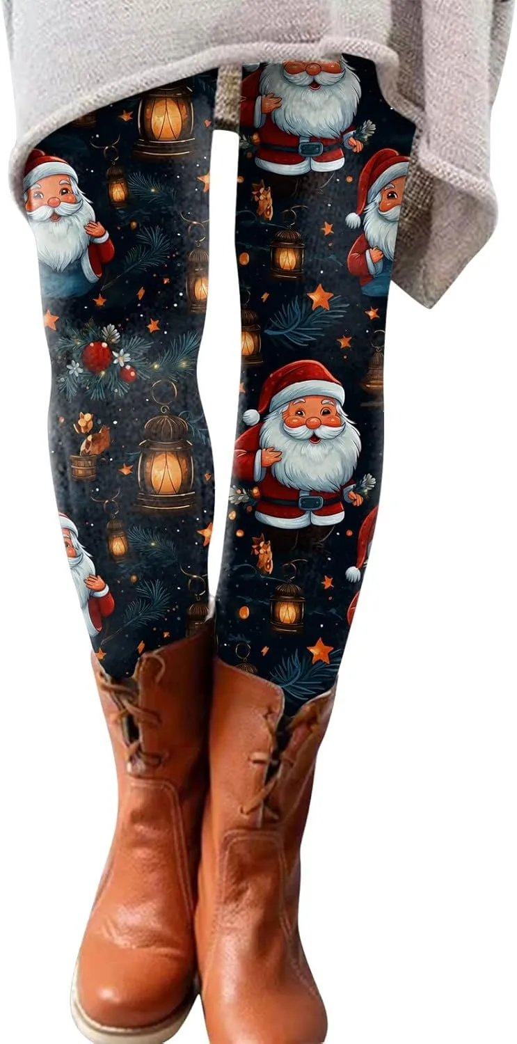 Women's Leggings Christmas Flare Leggings Women's Yoga Pants Butt Scrunch Leggings Hot Pink Leggings for Women