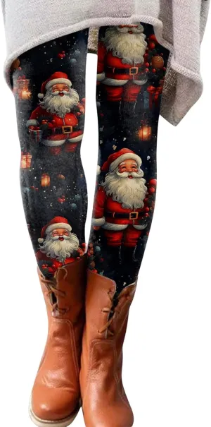 Women's Leggings Christmas Flare Leggings Women's Yoga Pants Butt Scrunch Leggings Hot Pink Leggings for Women