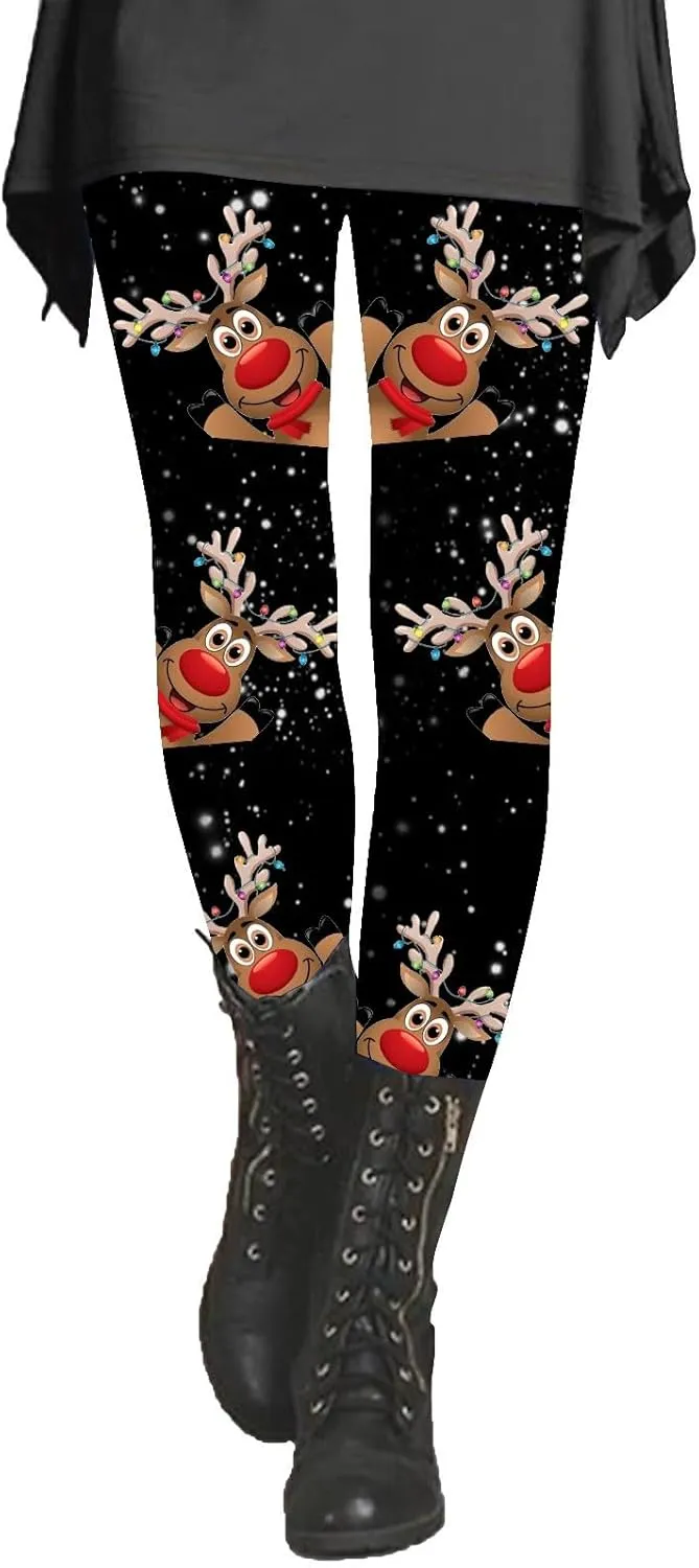 Women's Leggings Christmas Red Leggings for Women Loose Fitting Yoga Pants Nude Leggings Wide Leg Leggings for Women