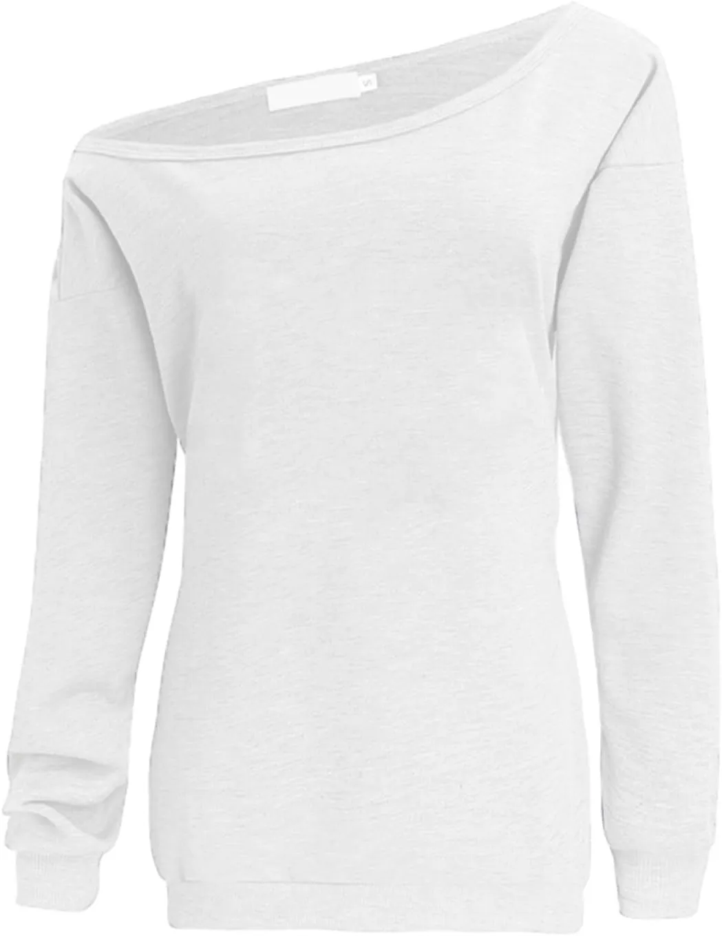 Womens Off Shoulder Sweatshirt Slouchy Long Sleeve Shirts Pullover Tops