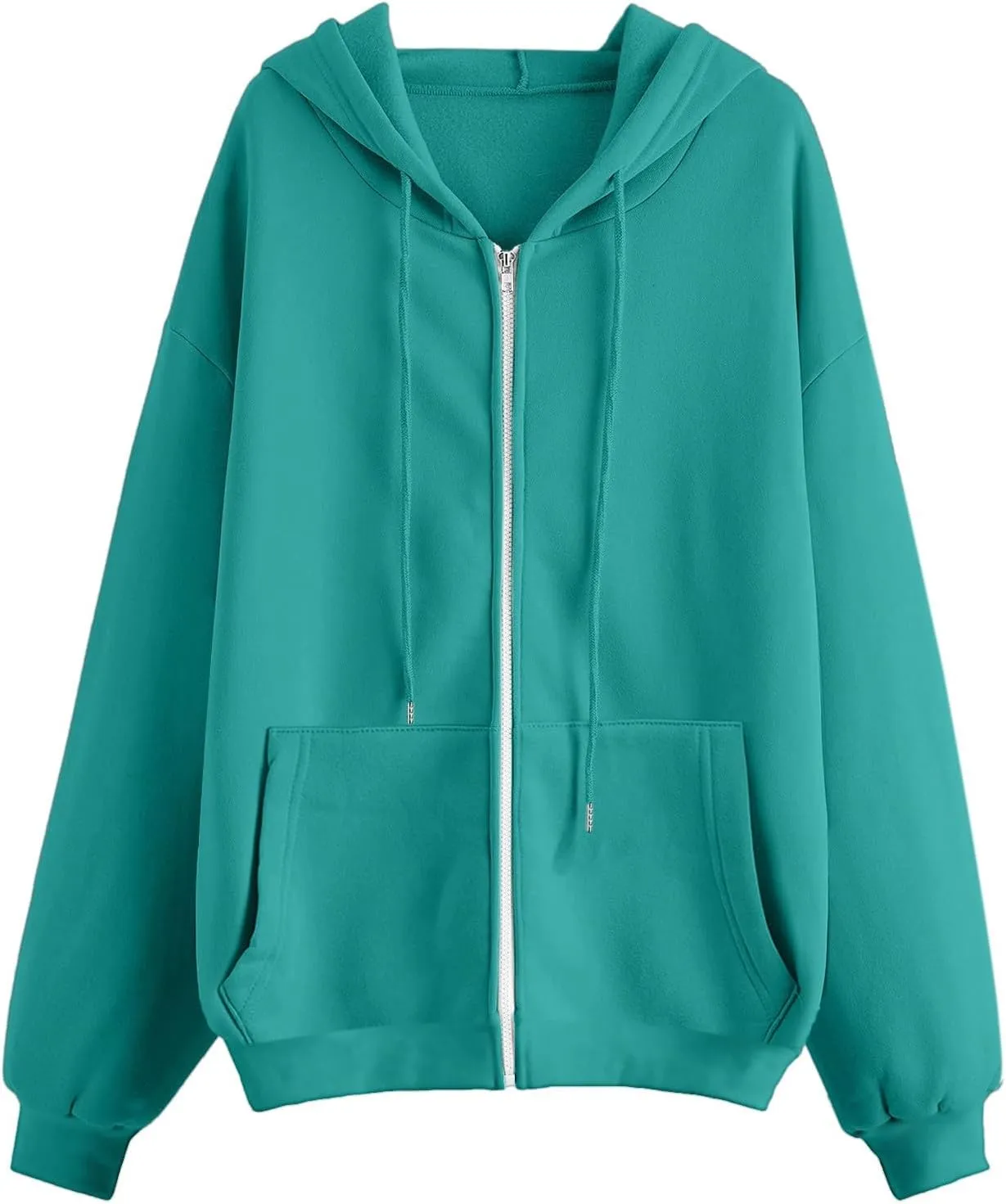 Womens Oversized Hoodies Sweatshirts Women's Check Zipper Hoodie Long Sleeved Hoodie Pullover Tops Loose Hooded