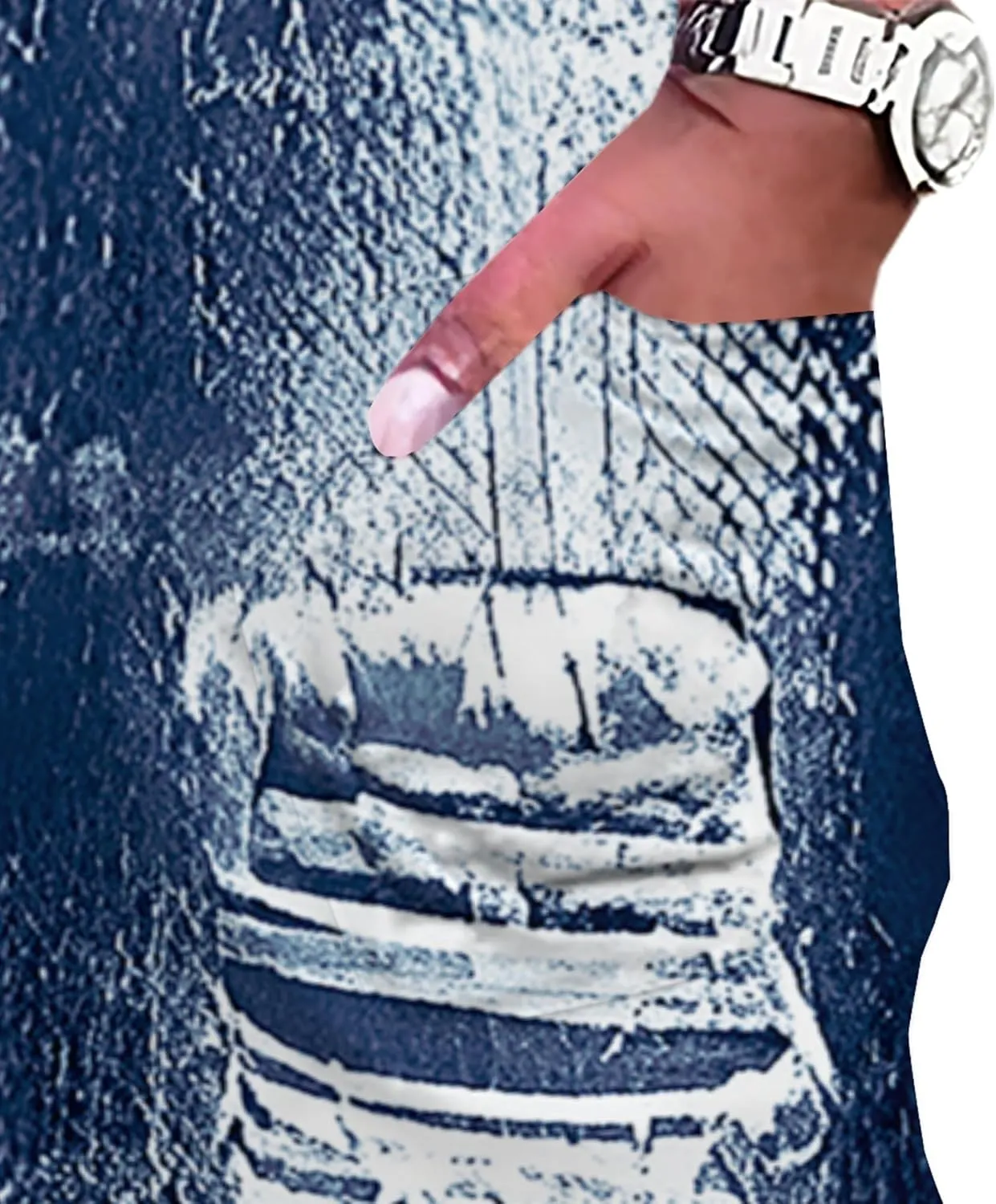 Womens Plus Size Denim 3D Print Fashion Maxi Dresses Casual Soft Tshirt Dress