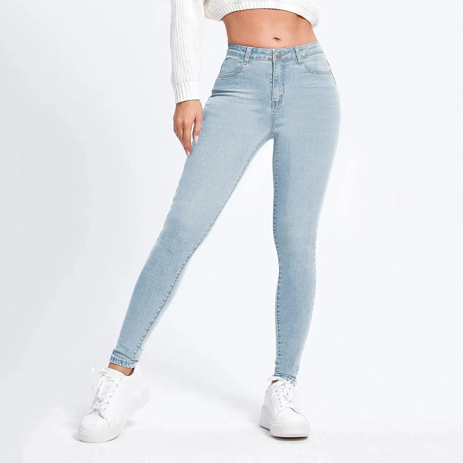Women's Skinny Butt Lift Jeans High Waisted Stretch Slim Denim Pencil Pants 2024 Trendy Casual Trousers with Pockets