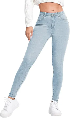 Women's Skinny Butt Lift Jeans High Waisted Stretch Slim Denim Pencil Pants 2024 Trendy Casual Trousers with Pockets