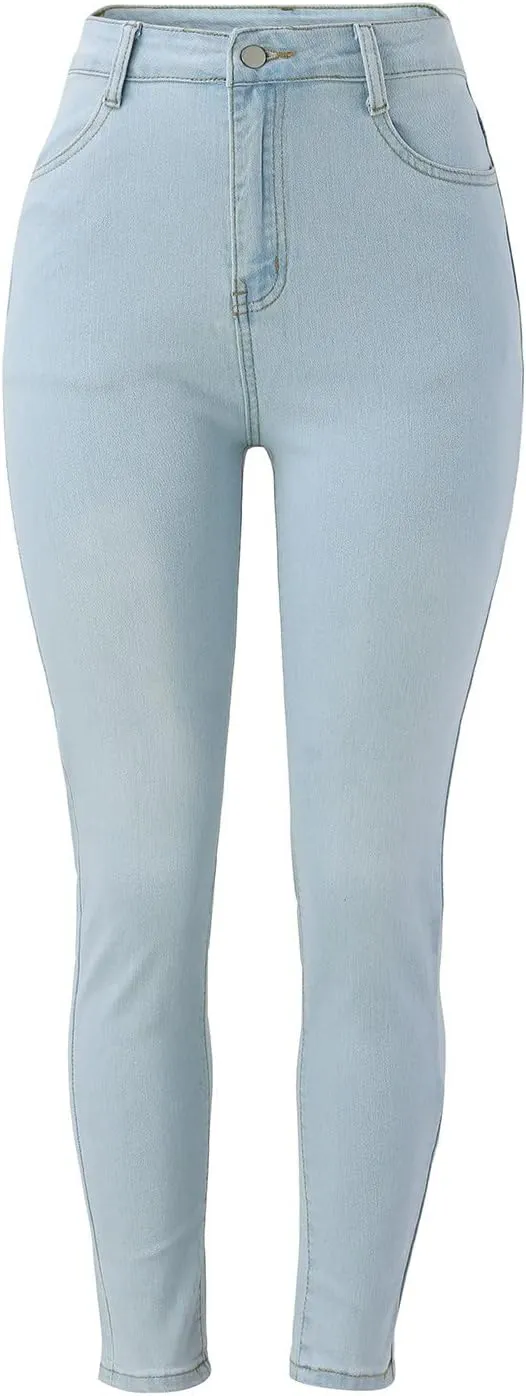 Women's Skinny Butt Lift Jeans High Waisted Stretch Slim Denim Pencil Pants 2024 Trendy Casual Trousers with Pockets