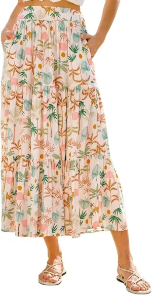 Women's Skirts,Wrap Tiered Flowy Maxi Skirts for Women 2025 Trendy Long Boho Skirt Spring Summer Holiday
