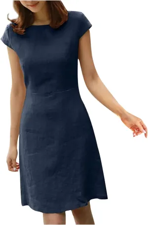 Womens Sun Dresses Sleeve Dresses Sun Dresses for Women Turtle Neck Linen Floral Midi Boho Shirt Sun Dresses