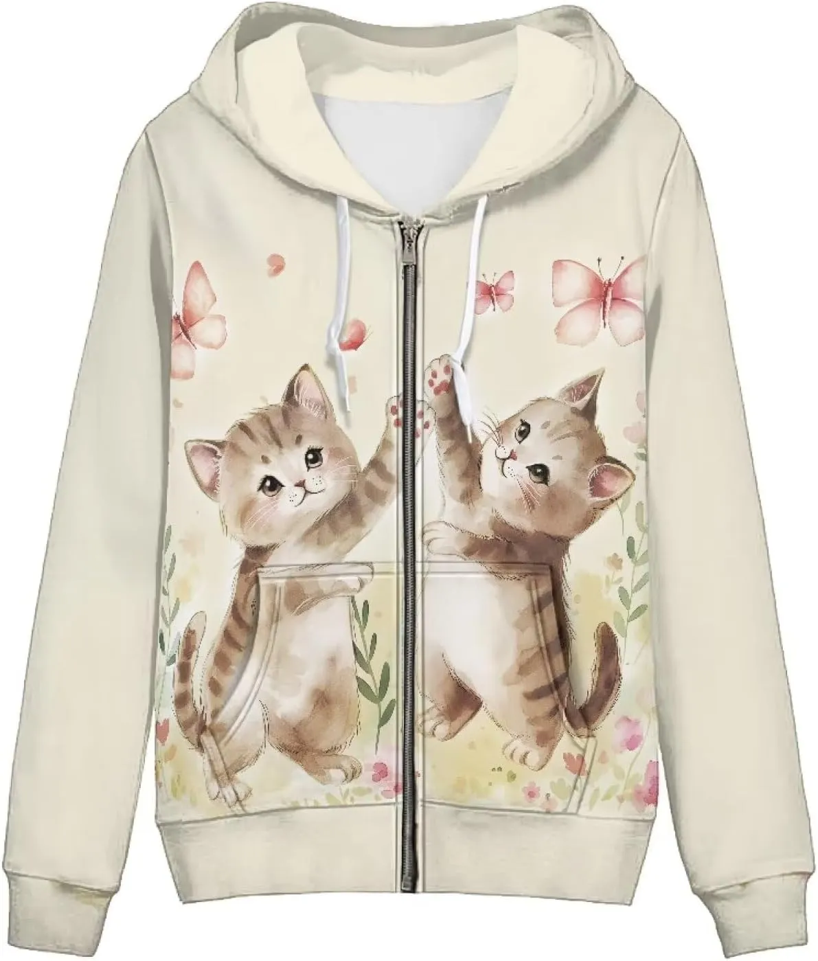 Women's Zip Up Hoodies Lightweight Sweatshirts with Pockets Trendy Outfit for Teen Girls