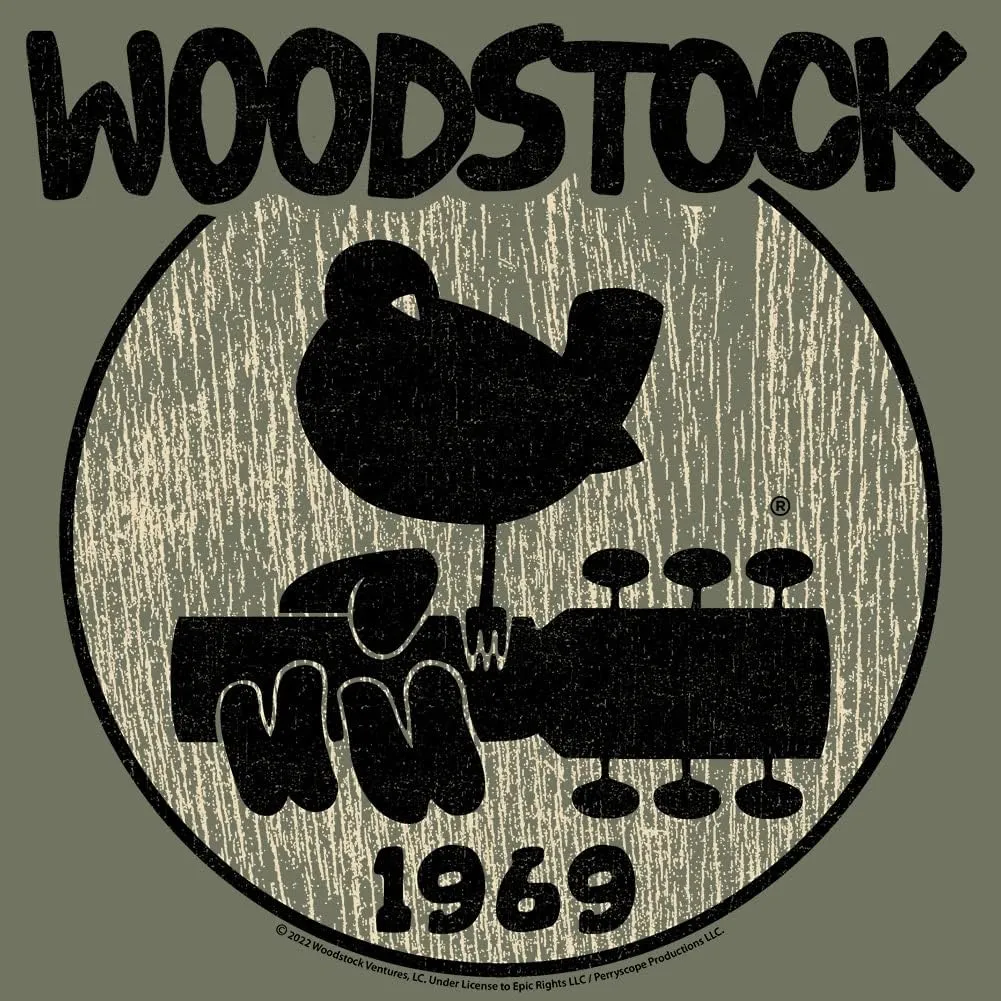 Woodstock Music 1969 Logo Adult Short Sleeve T Shirts Vintage Style Graphic Tees