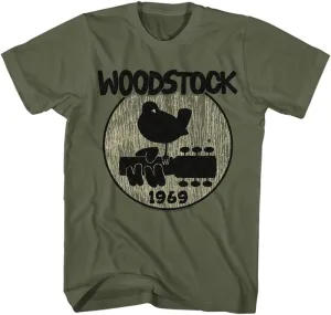 Woodstock Music 1969 Logo Adult Short Sleeve T Shirts Vintage Style Graphic Tees