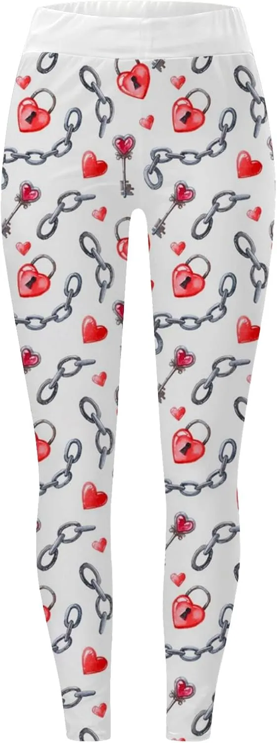 Work Leggings for Women Womens Valentines Heart Tunic Tops for Leggings Fall Leggings