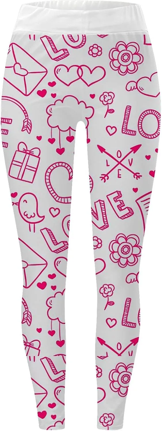 Work Leggings for Women Womens Valentines Heart Tunic Tops for Leggings Fall Leggings