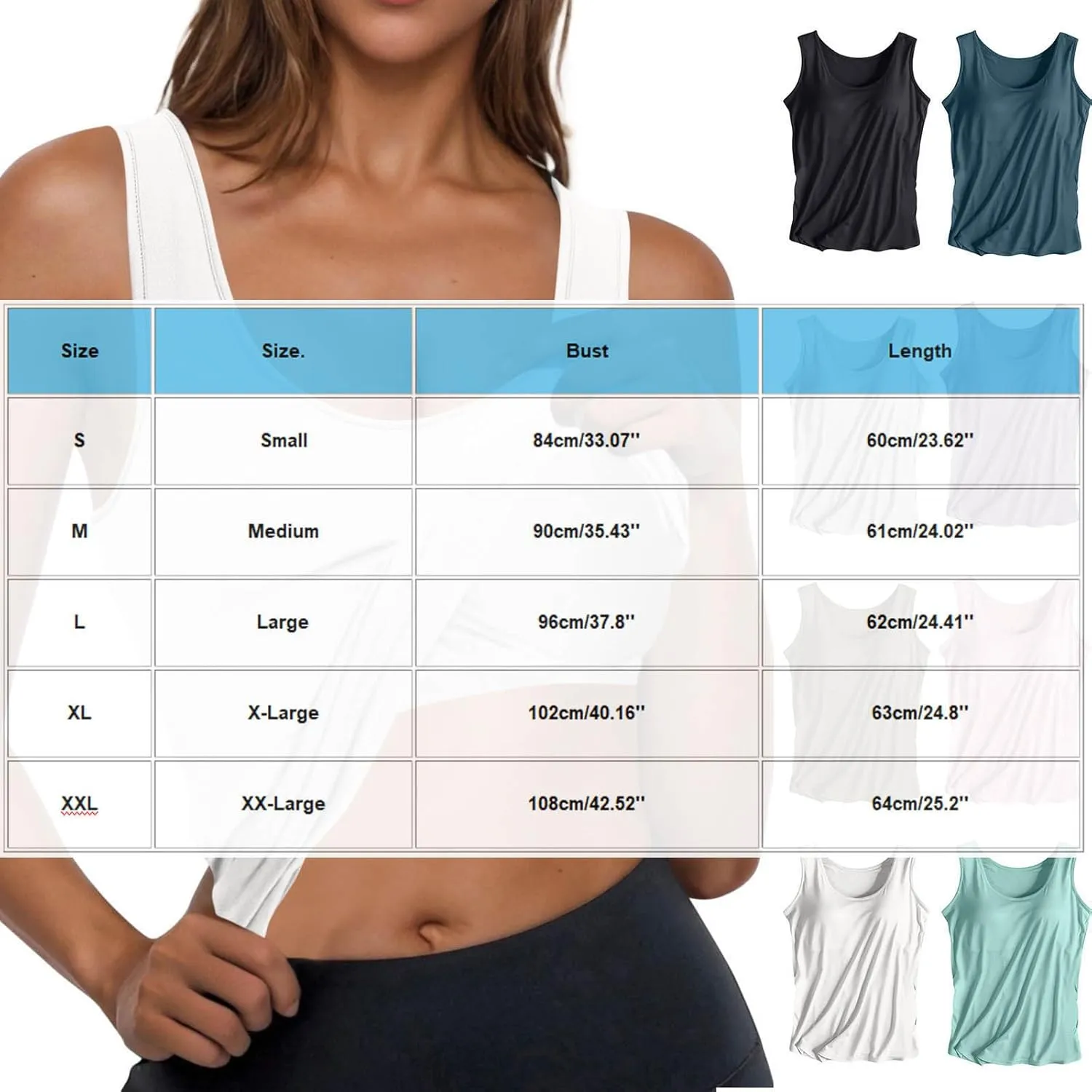 Workout Tank Tops for Women with Built in Bra Casual Sleeveless Y2k Camis Yoga T-Shirts Undershirt Athletic Gym Tops