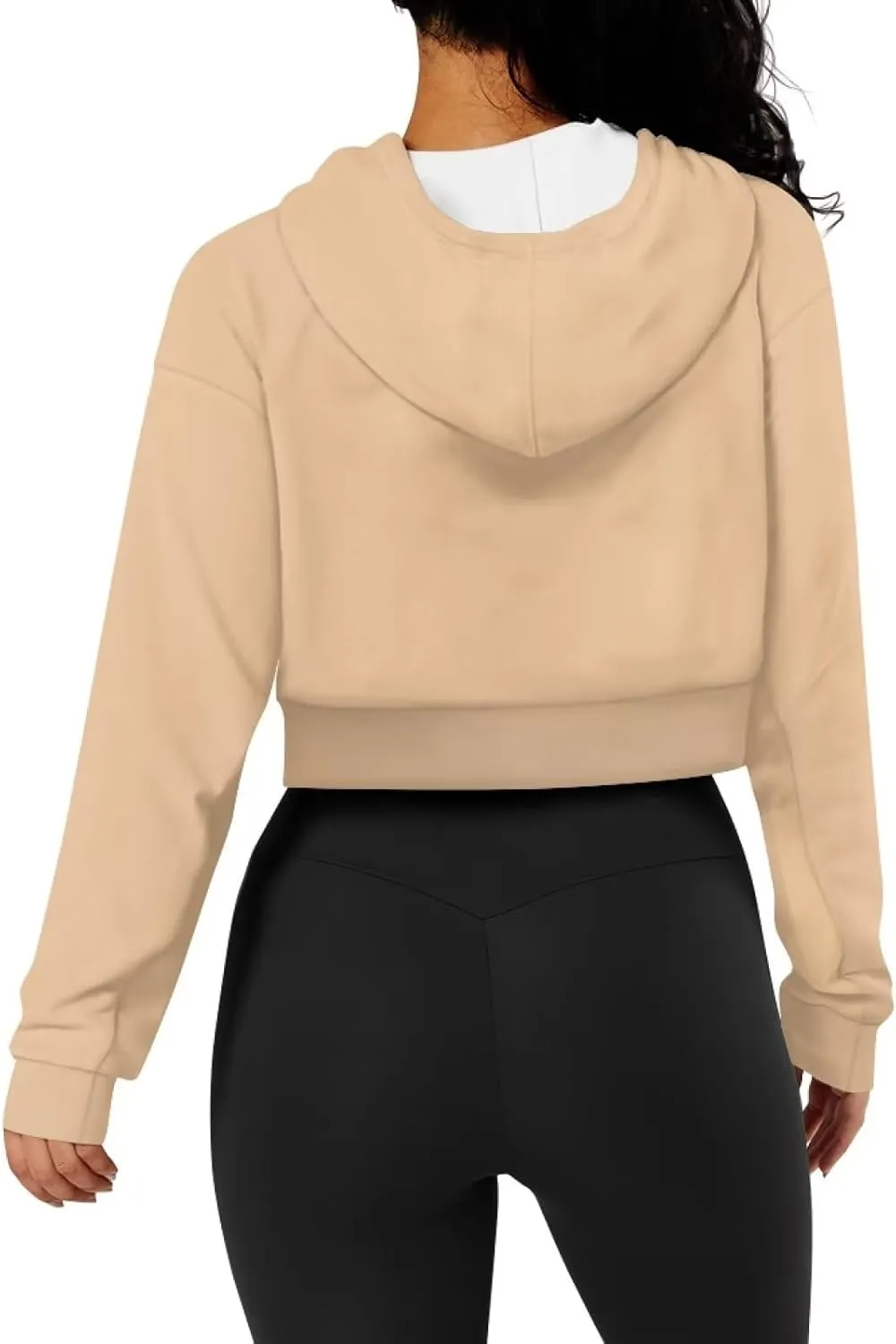 Xhuibop Zip Up Hoodies for Womens Y2K Crop Hoodies Sweatshirt Oversized Jackets