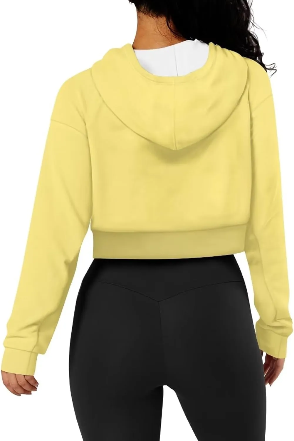 Xhuibop Zip Up Hoodies for Womens Y2K Crop Hoodies Sweatshirt Oversized Jackets