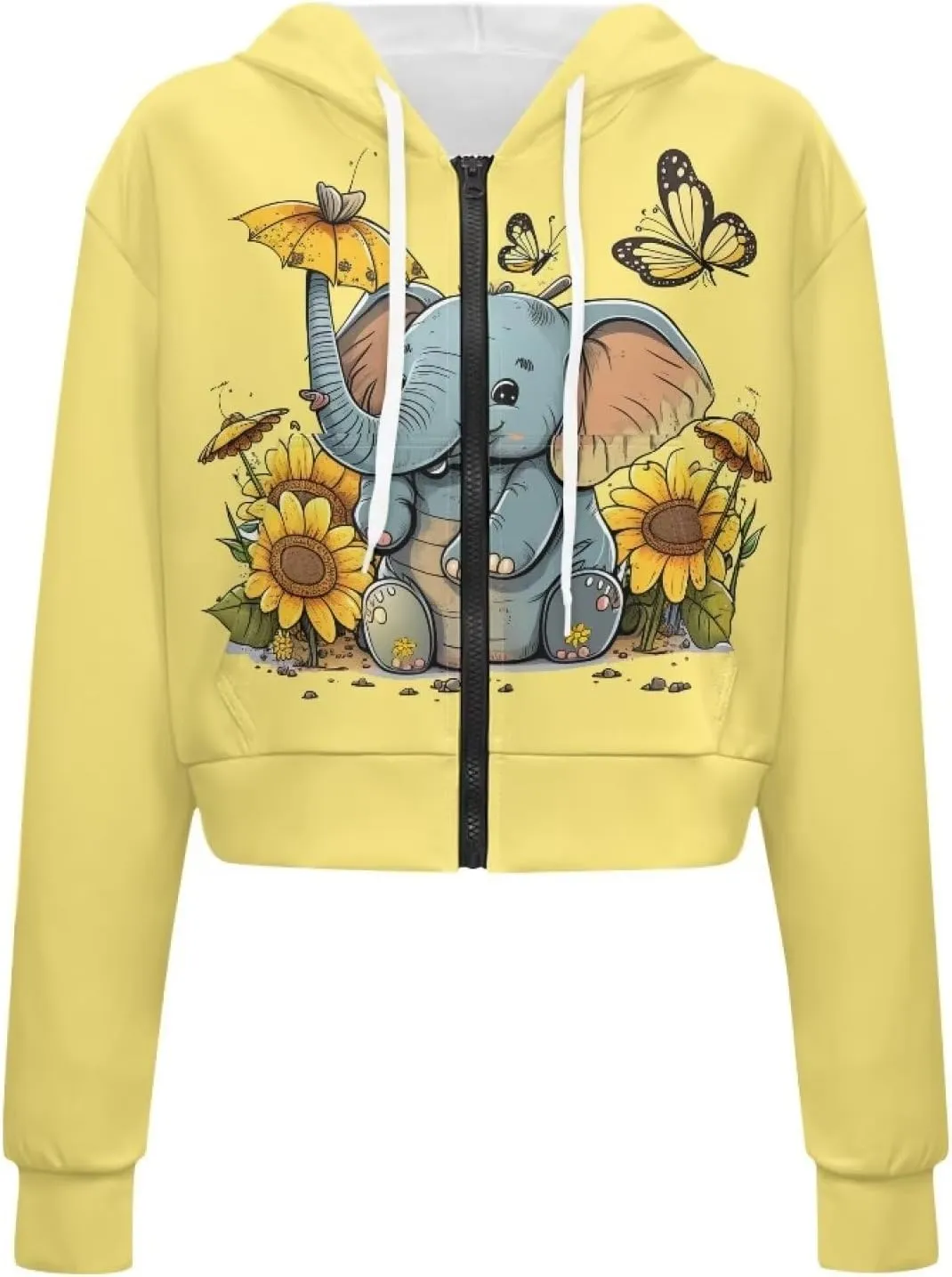 Xhuibop Zip Up Hoodies for Womens Y2K Crop Hoodies Sweatshirt Oversized Jackets
