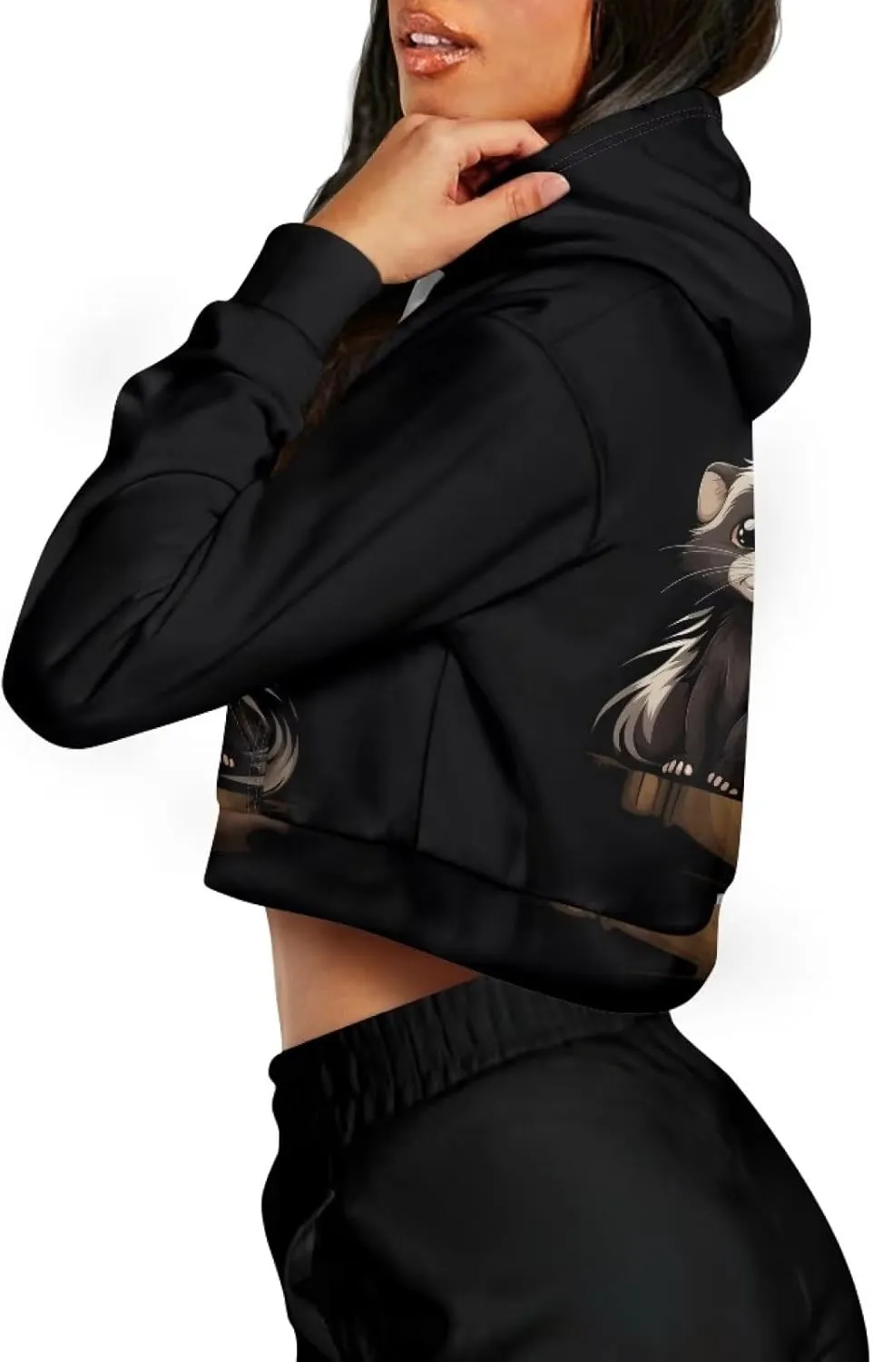 Xhuibop Zip Up Hoodies for Womens Y2K Crop Hoodies Sweatshirt Oversized Jackets