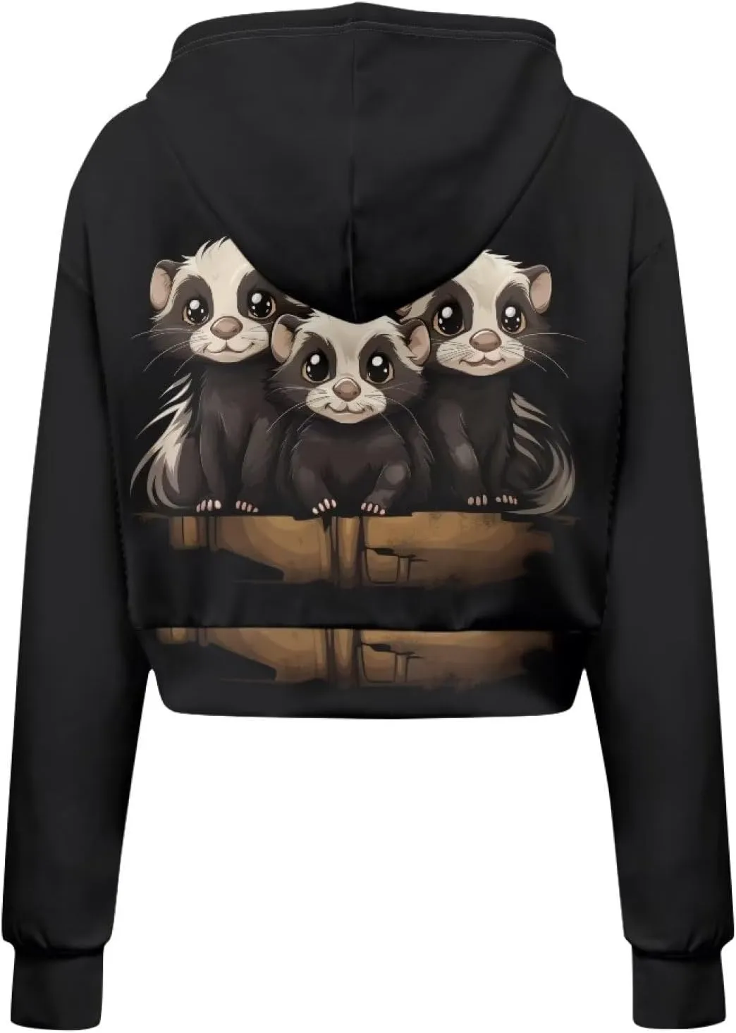 Xhuibop Zip Up Hoodies for Womens Y2K Crop Hoodies Sweatshirt Oversized Jackets