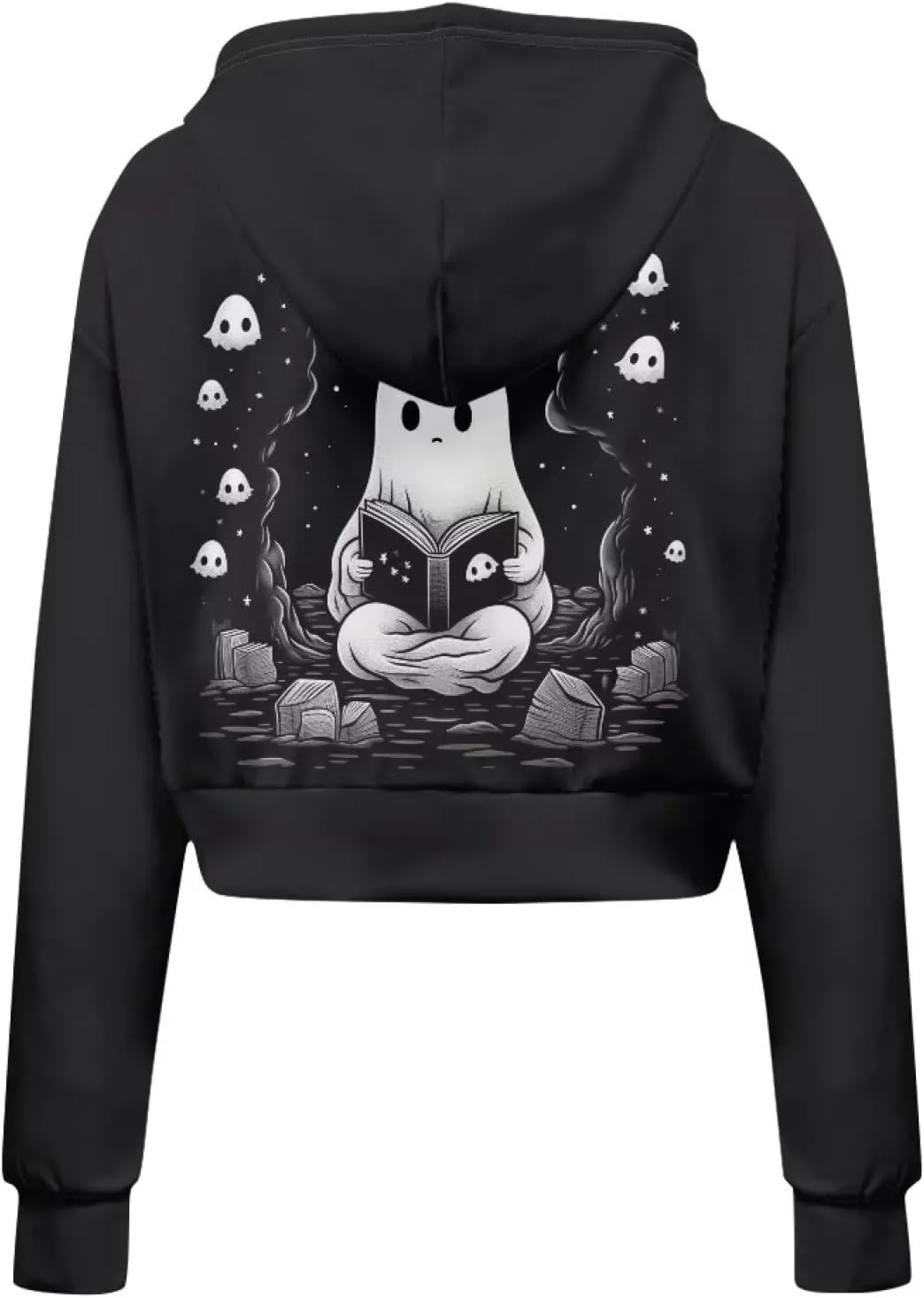 Xhuibop Zip Up Hoodies for Womens Y2K Crop Hoodies Sweatshirt Oversized Jackets
