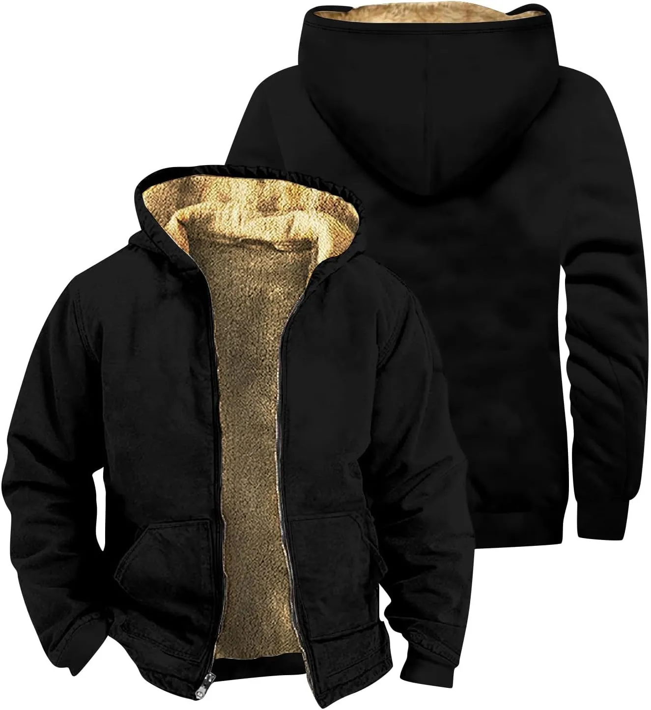 Ymosrh Men's Sweatshirt Zip Up Hoodies Pullover Sweatshirts Casual For Men, M-5XL