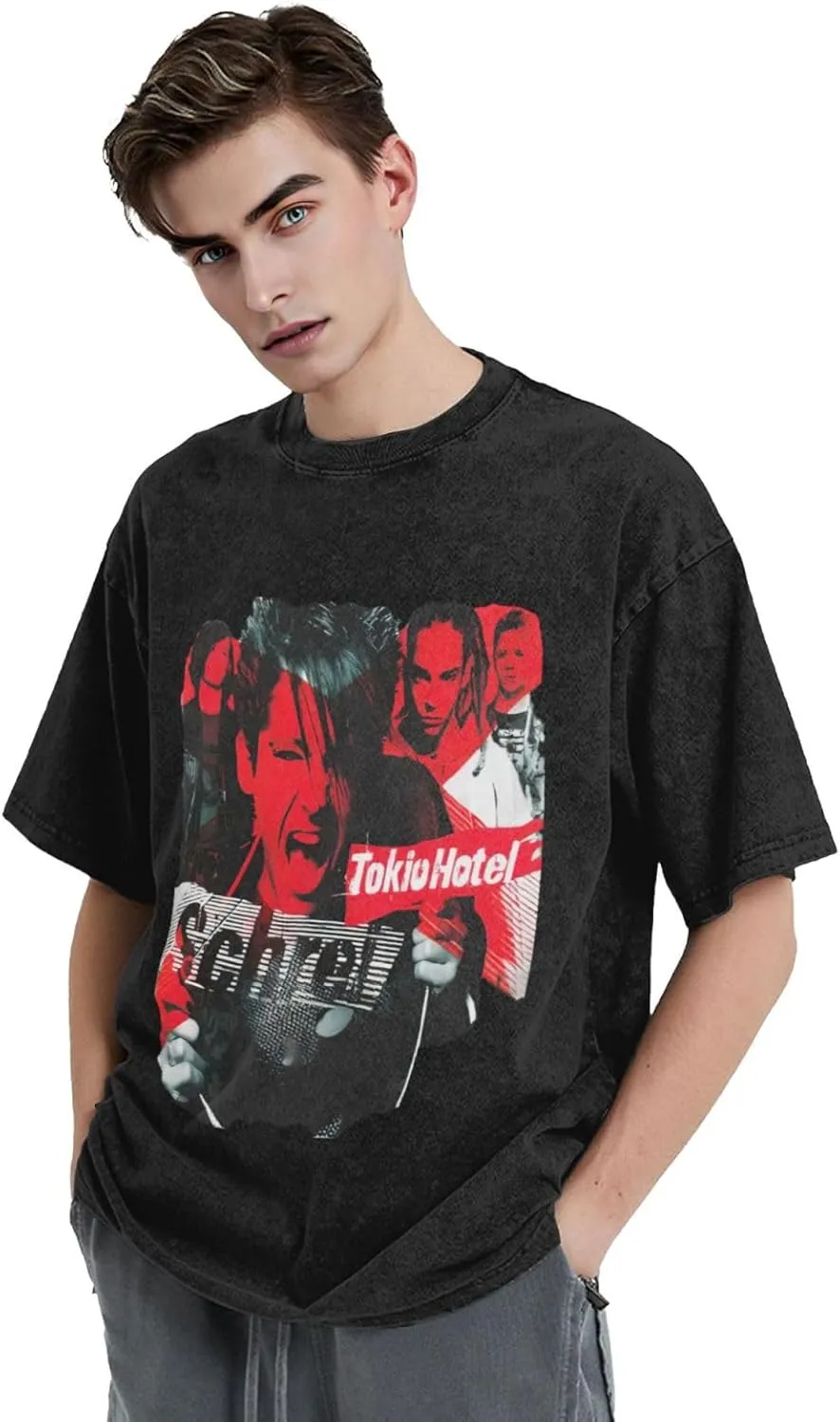 Youth & Adult Men's Short-Sleeve T-Shirts,Round Neck Tops Clothing T-Shirt