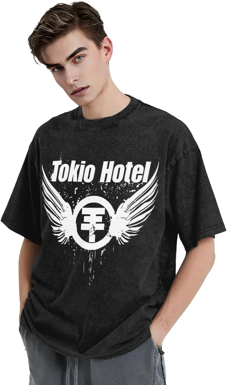 Youth & Adult Men's Short-Sleeve T-Shirts,Round Neck Tops Clothing T-Shirt